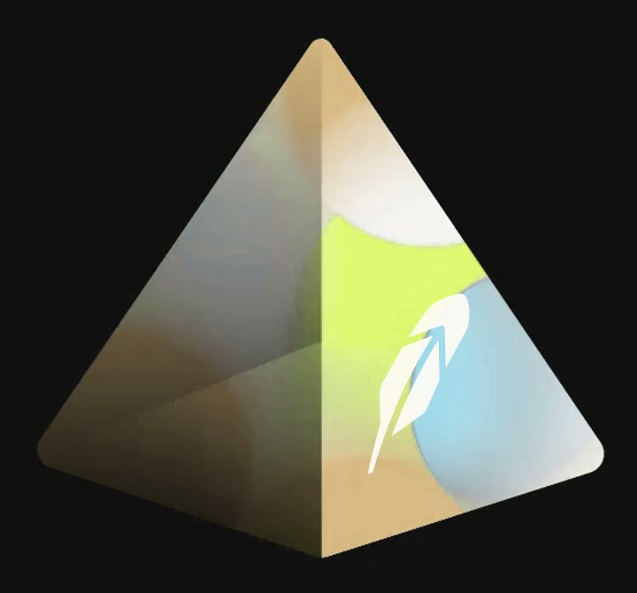 Pyramid with the Robinhood logo